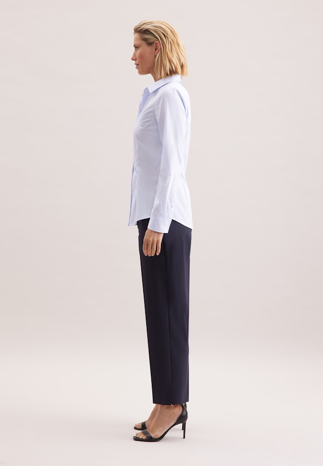 Hemdbluse mit Abnähern slim fit in Bleu Clair |  Seidensticker Onlineshop