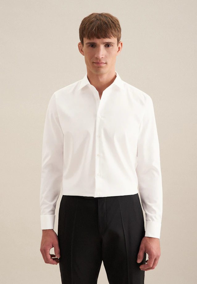 Slim Business Hemd Uni in Ecru |  Seidensticker Onlineshop