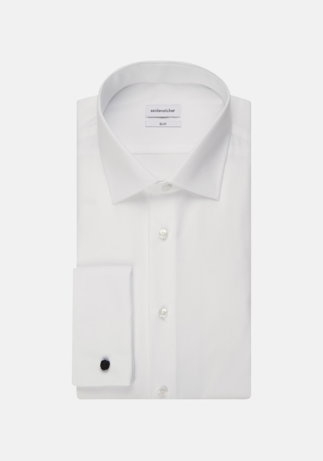 Non-iron Poplin Business Shirt in Slim with Kent-Collar in Ecru | Seidensticker Onlineshop