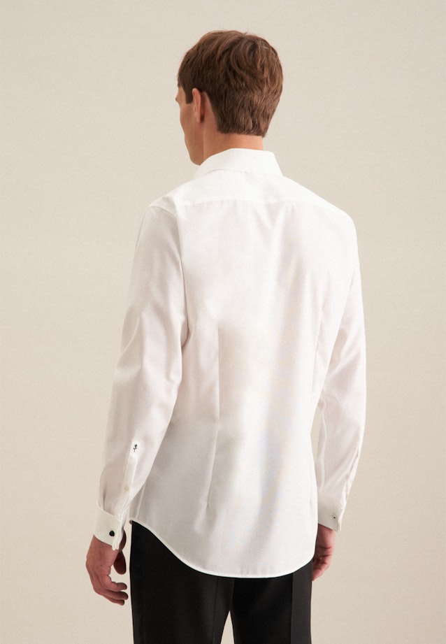 Non-iron Poplin Business Shirt in Slim with Kent-Collar in Ecru |  Seidensticker Onlineshop