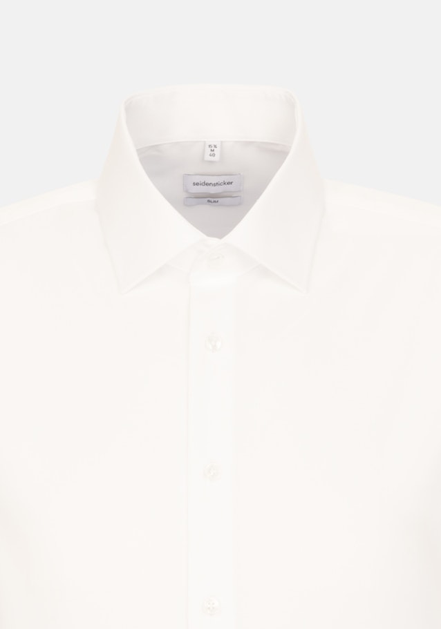 Non-iron Popeline Business overhemd in Slim with Kentkraag in Ecru |  Seidensticker Onlineshop
