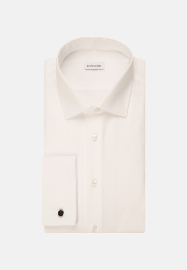 Non-iron Poplin Business Shirt in Slim with Kent-Collar in Ecru |  Seidensticker Onlineshop