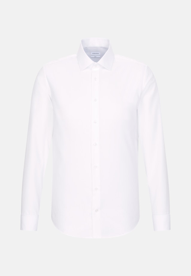 Chemise Business Slim Popeline Col Kent in Blanc |  Seidensticker Onlineshop