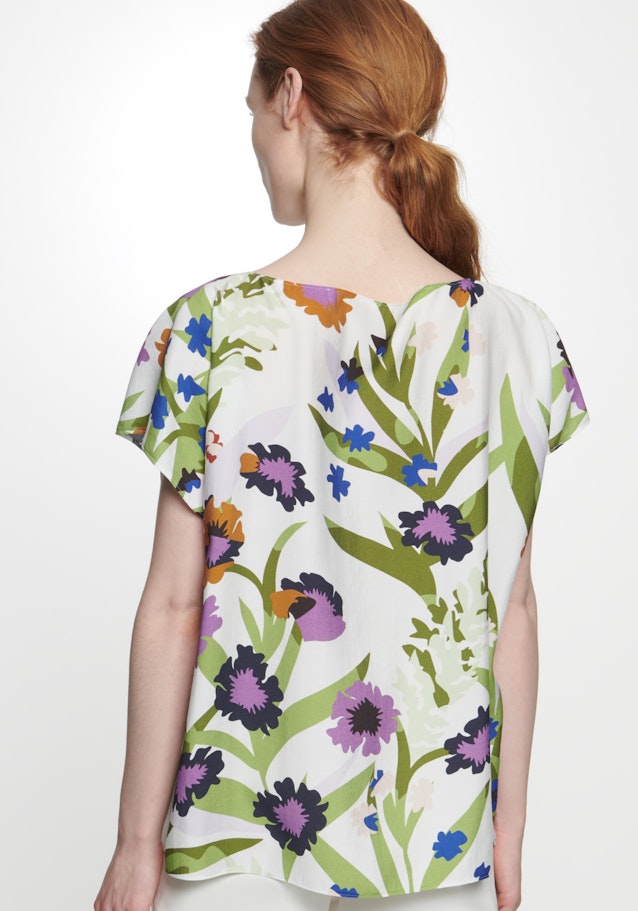 Short sleeve Twill Shirt Blouse in Ecru |  Seidensticker Onlineshop