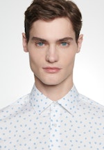 Shaped Business Shirt Print in Turquoise |  Seidensticker Onlineshop