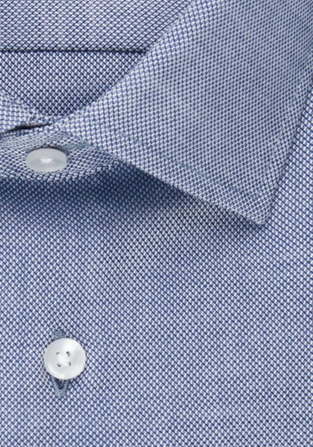 Easy-iron Structure Business Shirt in Shaped with Kent-Collar and extra long sleeve in Medium Blue |  Seidensticker Onlineshop