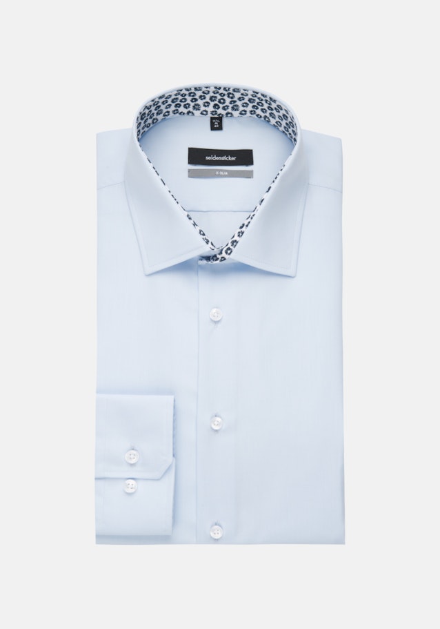 Easy-iron Poplin Business Shirt in X-Slim with Kent-Collar in Light Blue |  Seidensticker Onlineshop