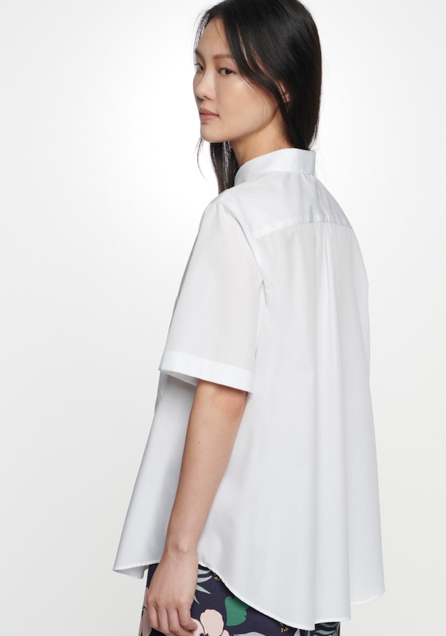 Korte mouwen Popeline Shirtblouse in Wit |  Seidensticker Onlineshop