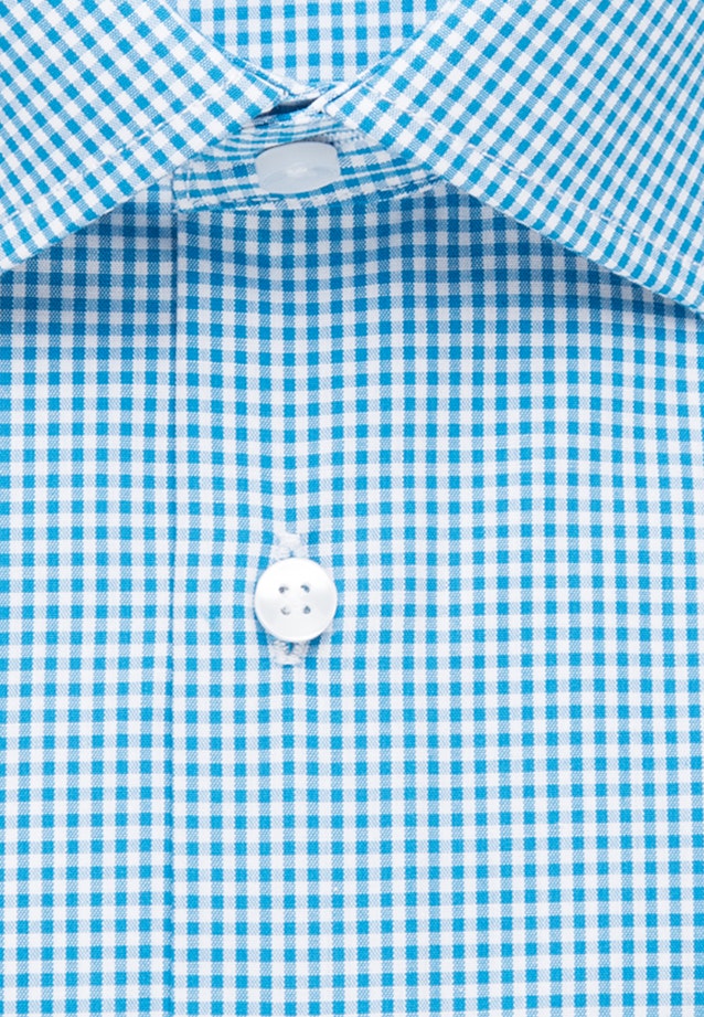 Non-iron Poplin Business Shirt in Slim with Kent-Collar and extra long sleeve in Turquoise |  Seidensticker Onlineshop