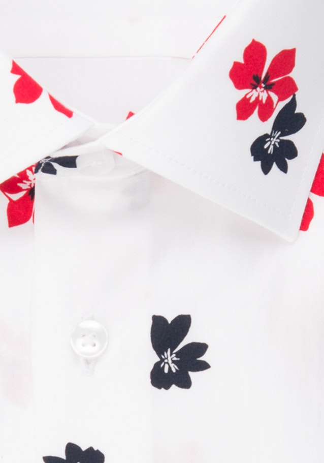 Popeline Korte mouwen Business overhemd in Shaped with Kentkraag in Wit |  Seidensticker Onlineshop