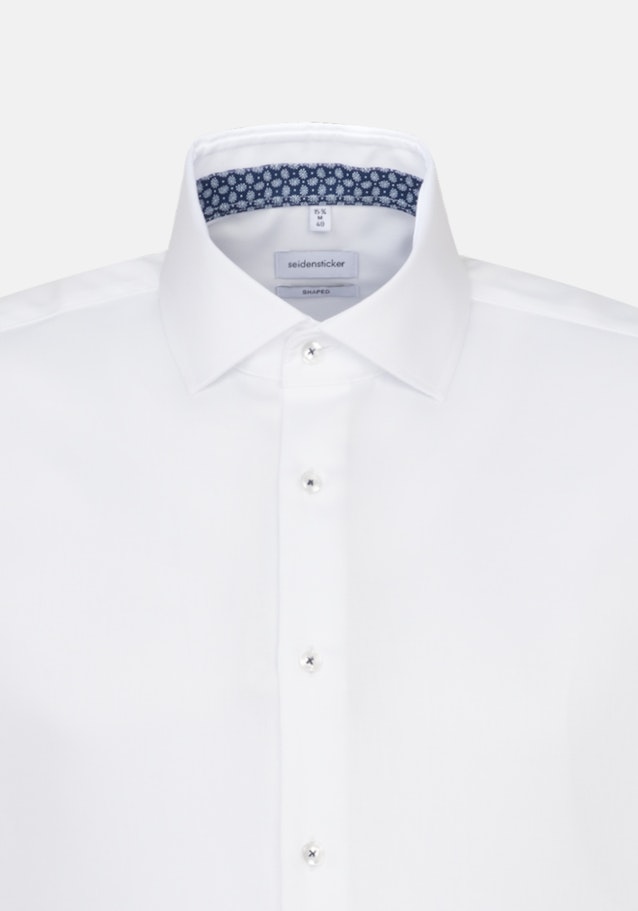 Bügelfreies Twill Kurzarm Business Hemd in Shaped mit Kentkragen in Weiß |  Seidensticker Onlineshop