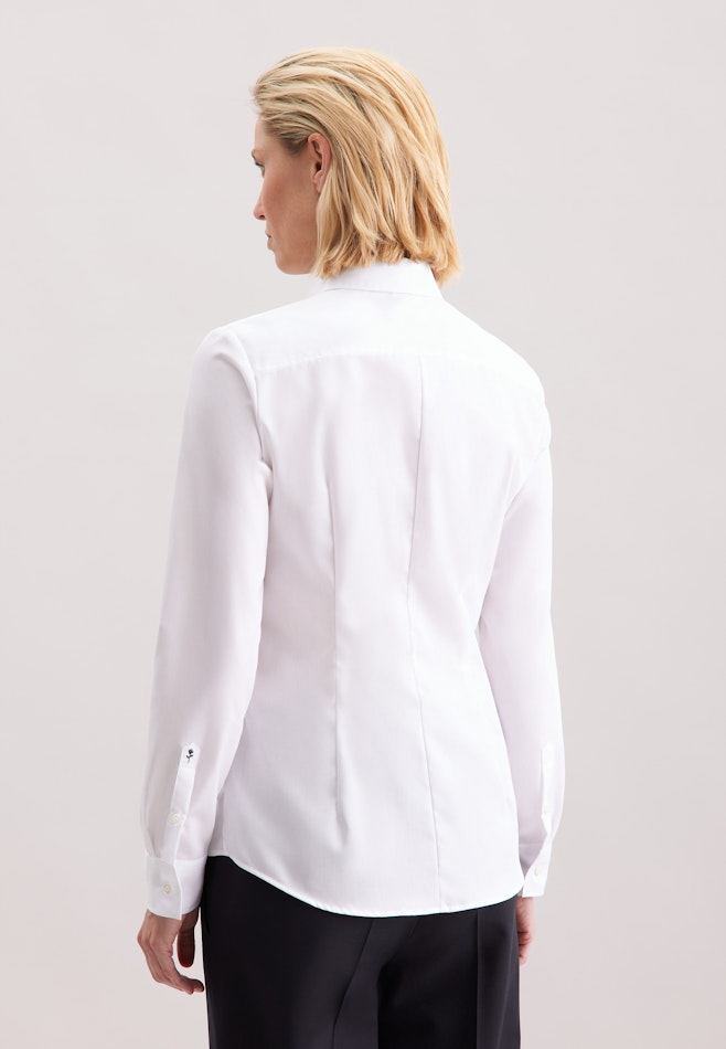 Hemdbluse mit Abnähern in Weiß | Seidensticker Onlineshop