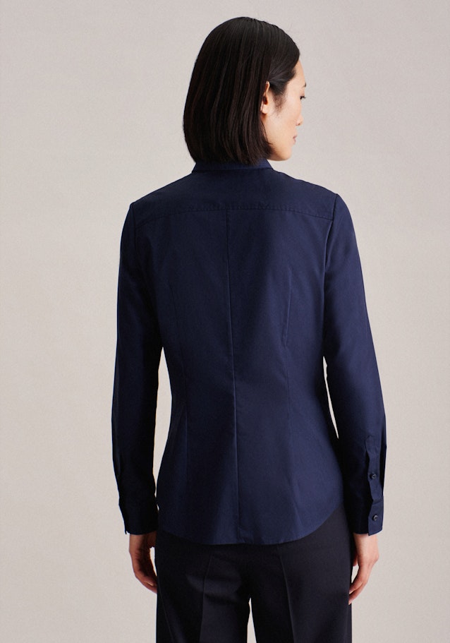 Non-iron Poplin Shirt Blouse in Dark Blue | Seidensticker Onlineshop