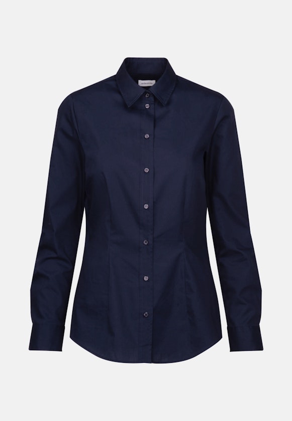 Shirt blouse Uni in Dark Blue |  Seidensticker Onlineshop