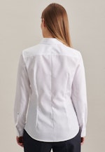 Non-iron Popeline Shirtblouse in Wit |  Seidensticker Onlineshop