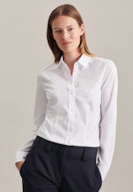 Non-iron Popeline Shirtblouse in Wit |  Seidensticker Onlineshop