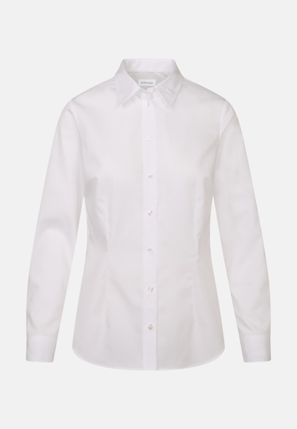 Non-iron Popeline Shirtblouse in Wit |  Seidensticker Onlineshop