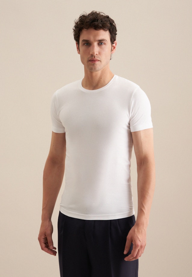 T-Shirt Uni in Weiß |  Seidensticker Onlineshop