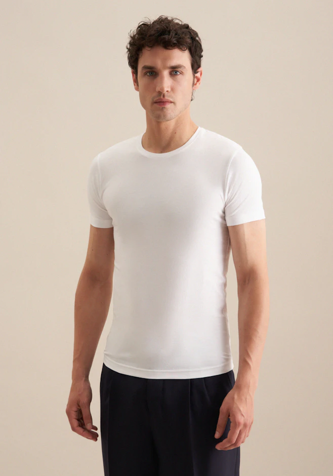 Rundhals Unterzieh-T-Shirt in Weiß | Seidensticker Onlineshop