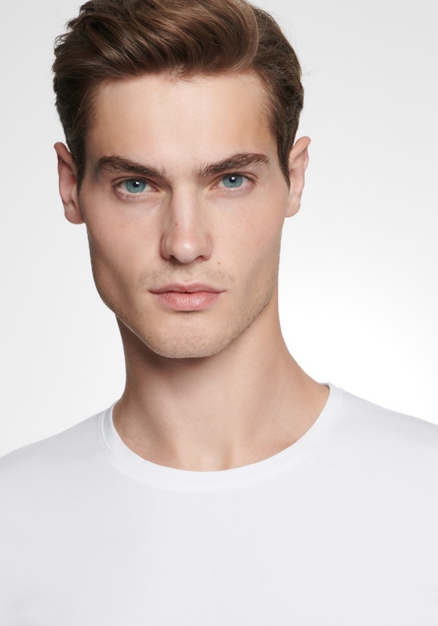 Rundhals T-Shirt Regular in Weiß | Seidensticker Onlineshop