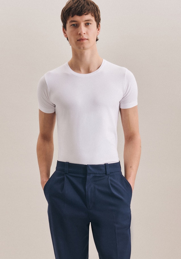T-Shirt Encolure Ronde in Blanc | Seidensticker Onlineshop