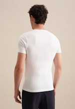 T-Shirt Regular Manche Courte in Blanc |  Seidensticker Onlineshop