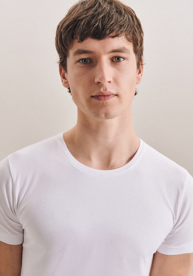 T-Shirt Encolure Ronde in Blanc |  Seidensticker Onlineshop