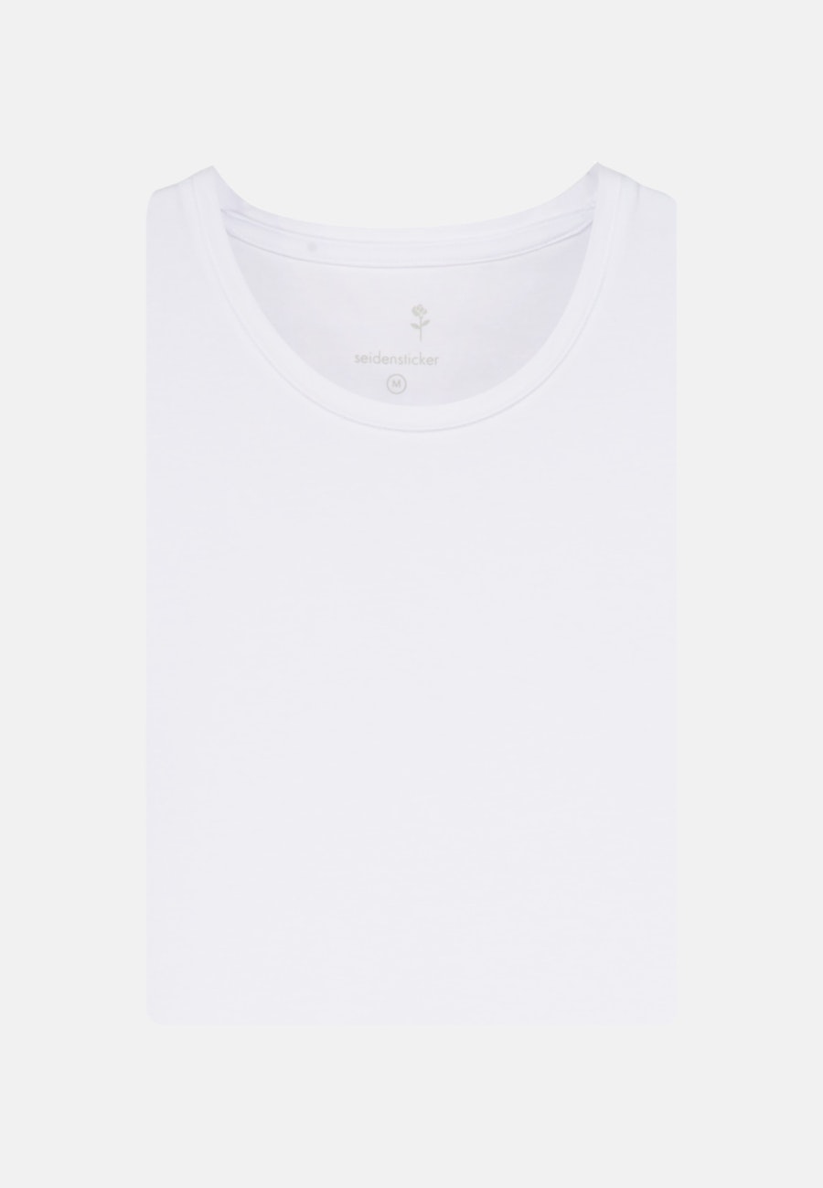 Rundhals T-Shirt Regular in Weiß |  Seidensticker Onlineshop