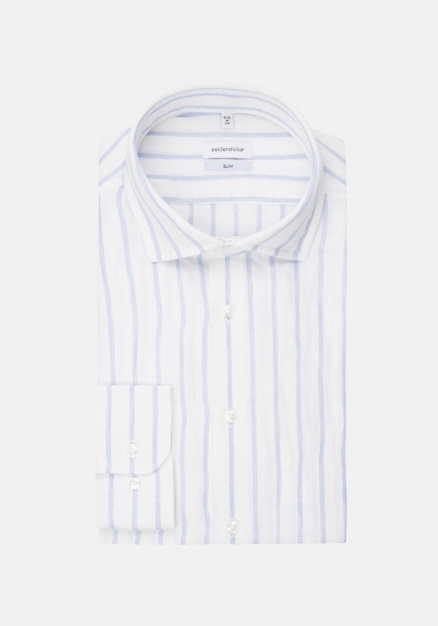 Leinen Business Hemd in Slim mit Kentkragen in Weiß |  Seidensticker Onlineshop