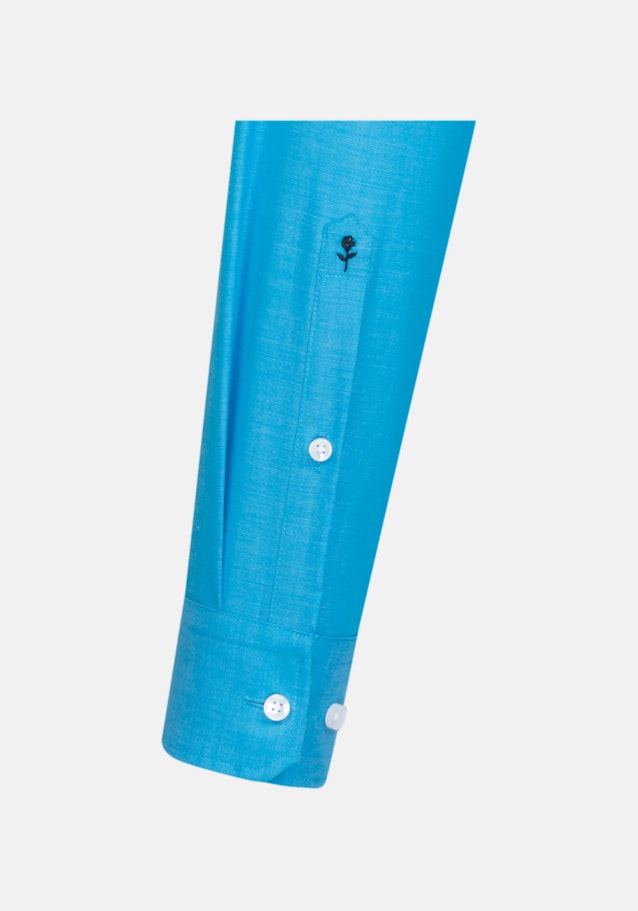 Non-iron Fil a fil Business overhemd in X-Slim with Kentkraag in Turquoise/Petrol |  Seidensticker Onlineshop