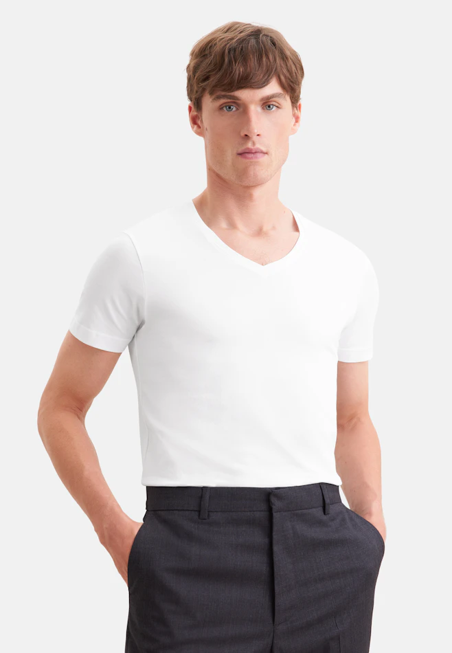 V-Neck Unterzieh-T-Shirt in Weiß | Seidensticker Onlineshop
