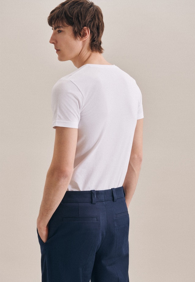 V-Neck T-Shirt Slim fit in Weiß | Seidensticker Onlineshop