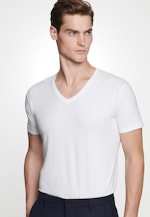 V-Neck T-Shirt Slim fit in Weiß |  Seidensticker Onlineshop