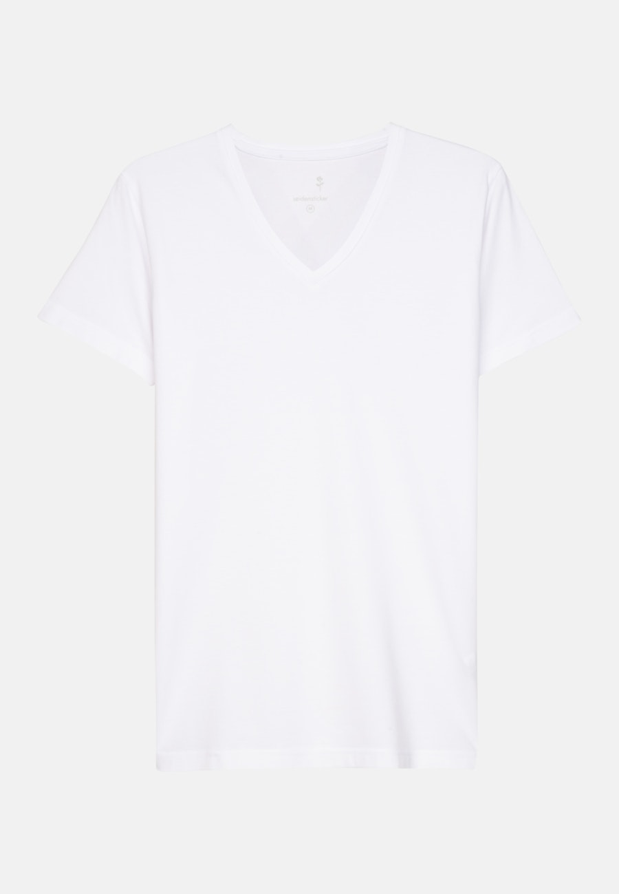 V-Neck T-Shirt in Weiß |  Seidensticker Onlineshop