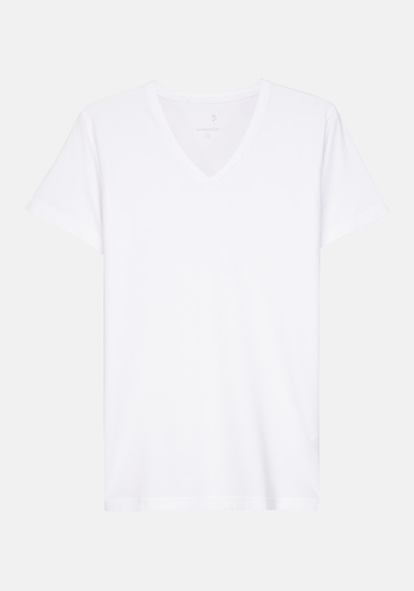 V-Neck T-Shirt in White |  Seidensticker Onlineshop