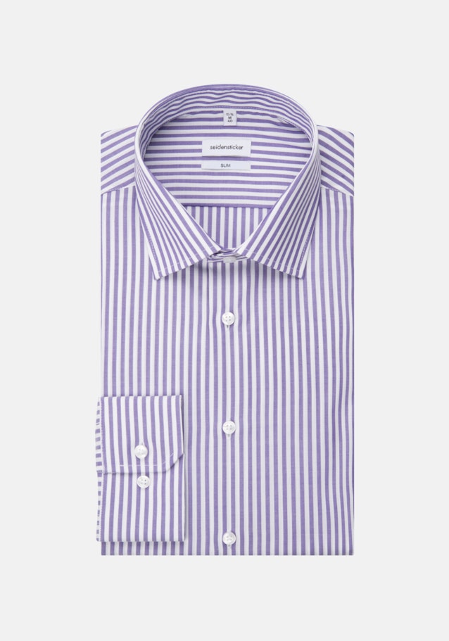 Non-iron Poplin Business Shirt in Slim with Kent-Collar in Purple |  Seidensticker Onlineshop