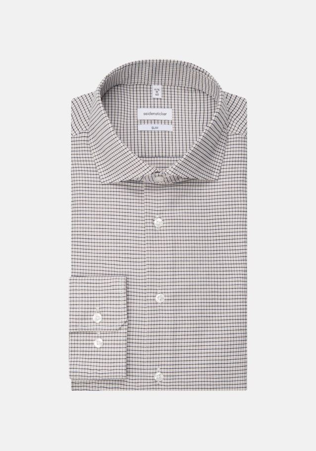Easy-iron Oxford Business overhemd in Slim with Kentkraag in Bruin |  Seidensticker Onlineshop