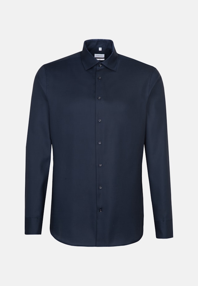Non-iron Oxford Business Shirt in Slim with Kent-Collar in Dark Blue |  Seidensticker Onlineshop