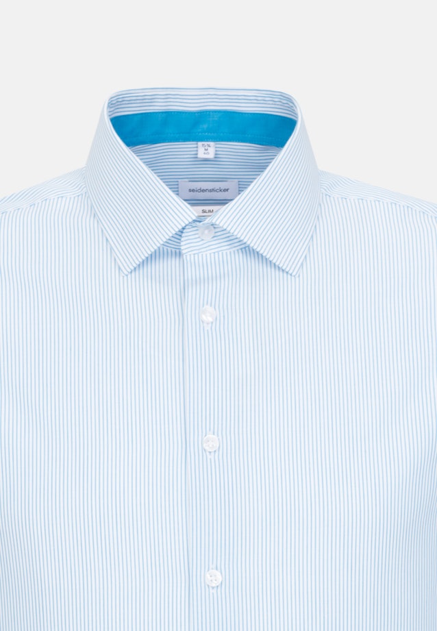 Non-iron Poplin Business Shirt in Slim with Kent-Collar in Turquoise |  Seidensticker Onlineshop