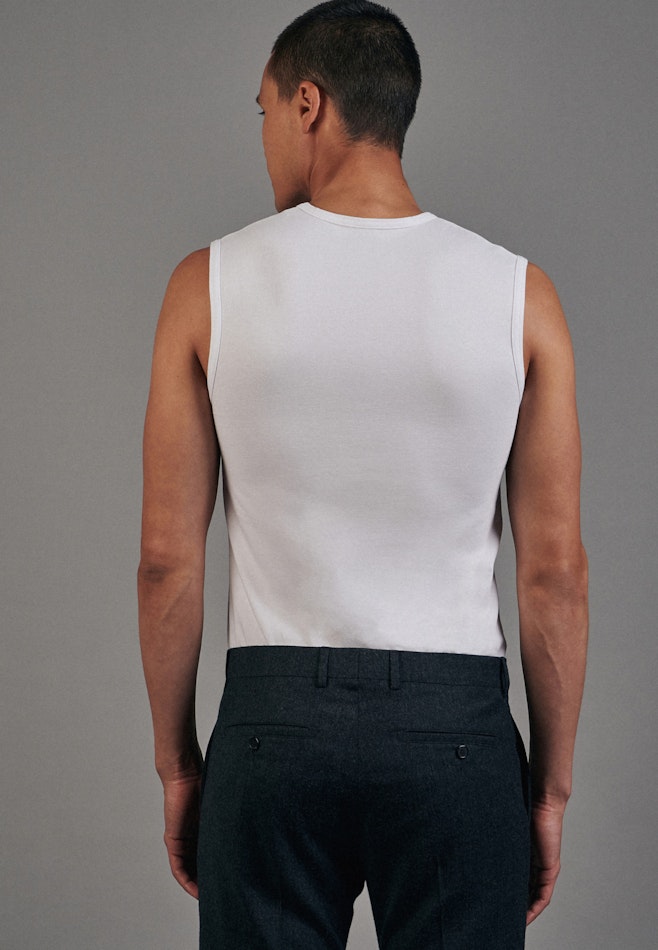 T-Shirt Regular Sans Manchon dans Blanc | Boutique en ligne Seidensticker