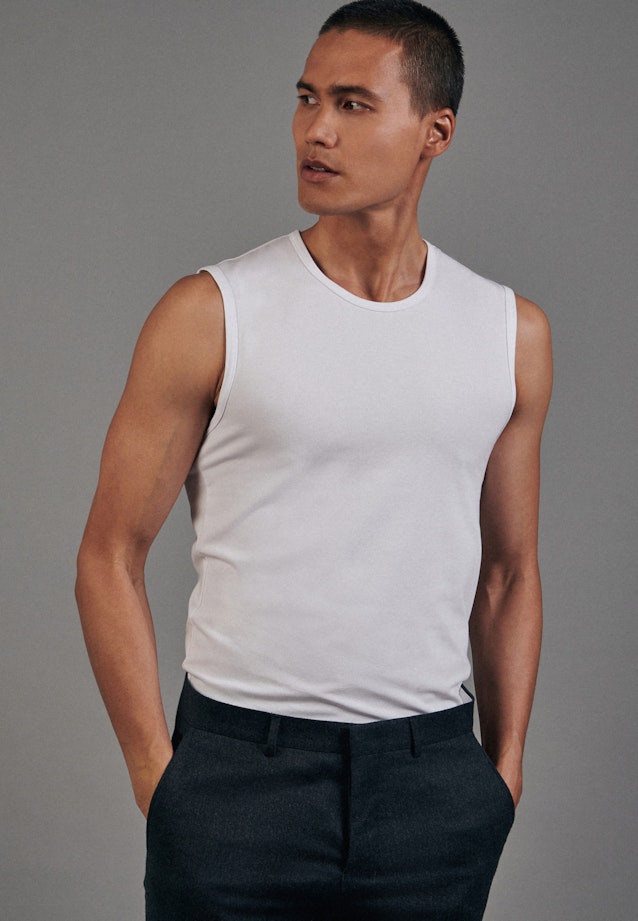 T-Shirt Regular Sans Manchon in Blanc |  Seidensticker Onlineshop