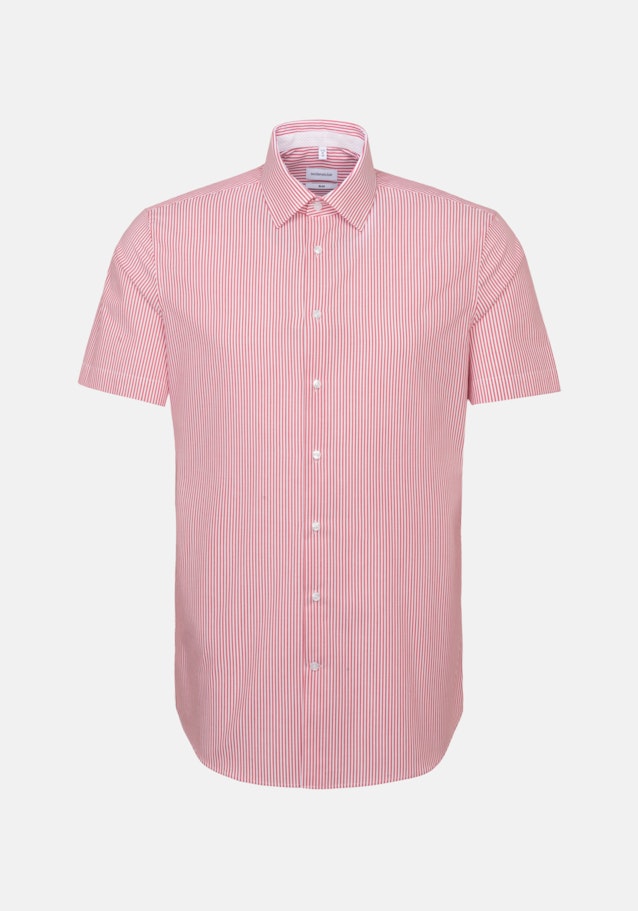 Non-iron Poplin Short sleeve Business Shirt in Slim with Kent-Collar in Red |  Seidensticker Onlineshop