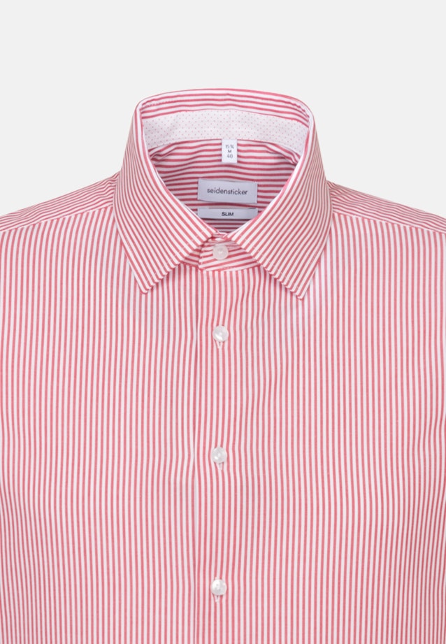 Bügelfreies Popeline Kurzarm Business Hemd in Slim mit Kentkragen in Rot |  Seidensticker Onlineshop