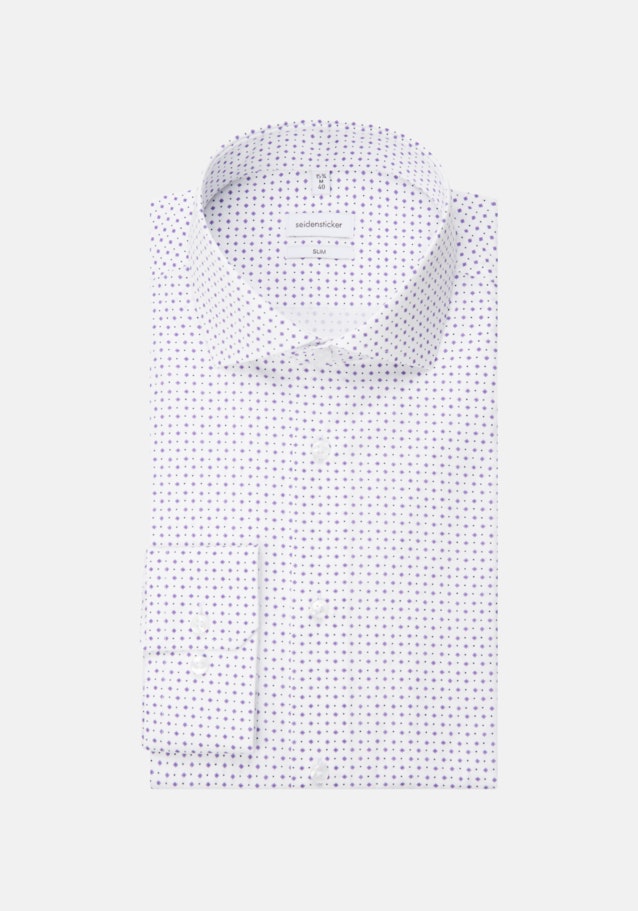 Popeline Business Hemd in Slim mit Kentkragen und extra langem Arm in Weiß |  Seidensticker Onlineshop