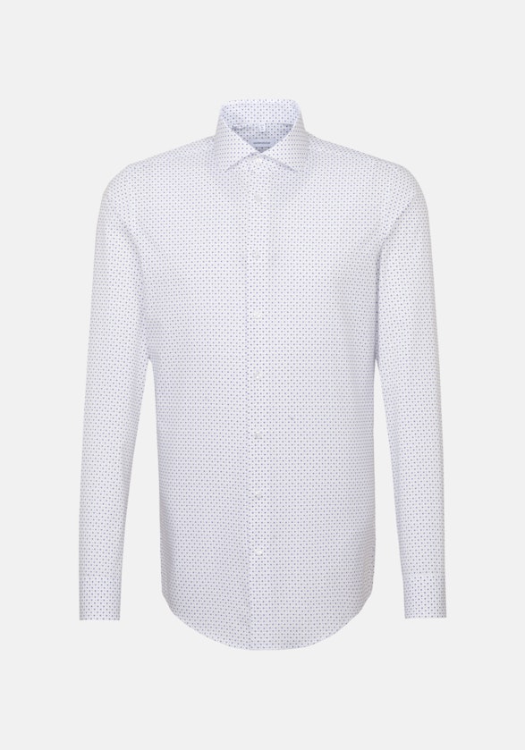 Popeline Business overhemd in Slim with Kentkraag and extra long sleeve in Wit |  Seidensticker Onlineshop