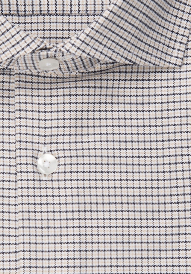 Bügelleichtes Oxford Business Hemd in Shaped mit Kentkragen in Braun |  Seidensticker Onlineshop