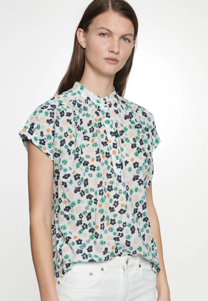 Regular fit Schlupfbluse Floral in Ecru |  Seidensticker Onlineshop