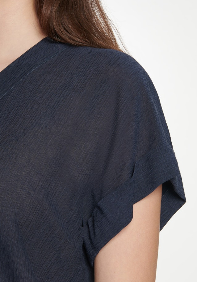 Blouse Lavallière Uni in Bleu Foncé | Seidensticker Onlineshop