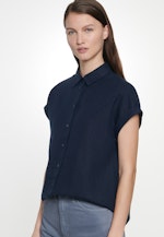 Regular fit Hemdbluse Uni in Dunkelblau |  Seidensticker Onlineshop