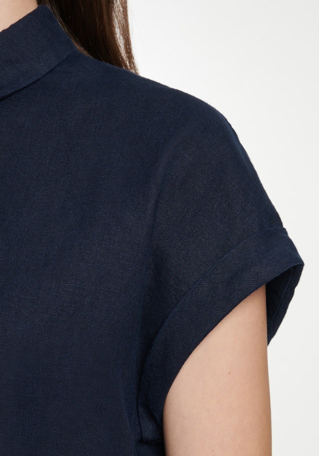 Regular fit Hemdbluse Uni in Dunkelblau | Seidensticker Onlineshop